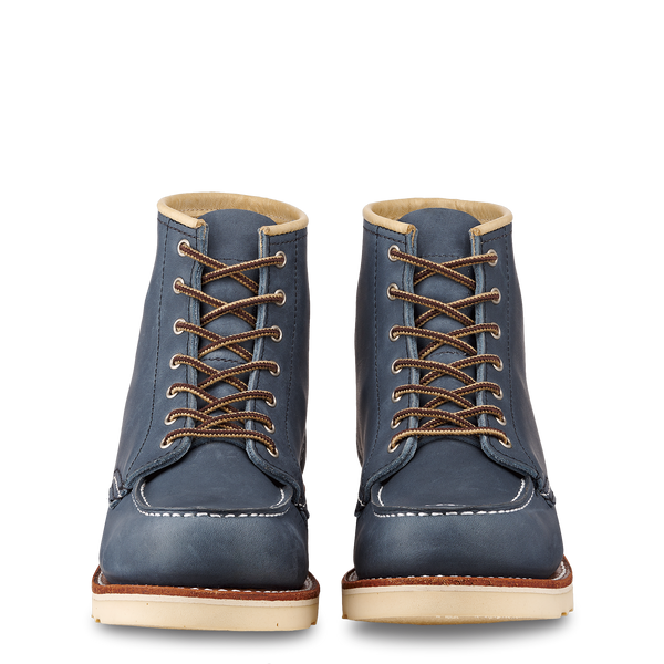 Blue moc toe store boots